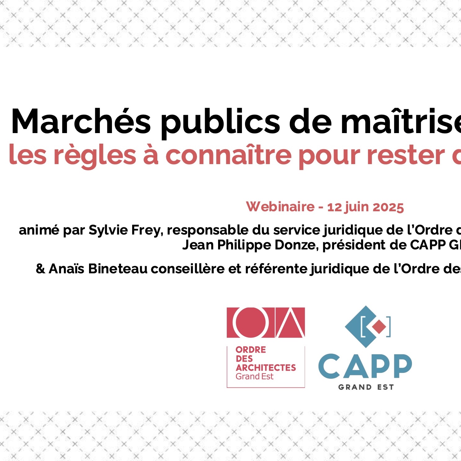 webinaire CAPP CROA sur les marchés publics